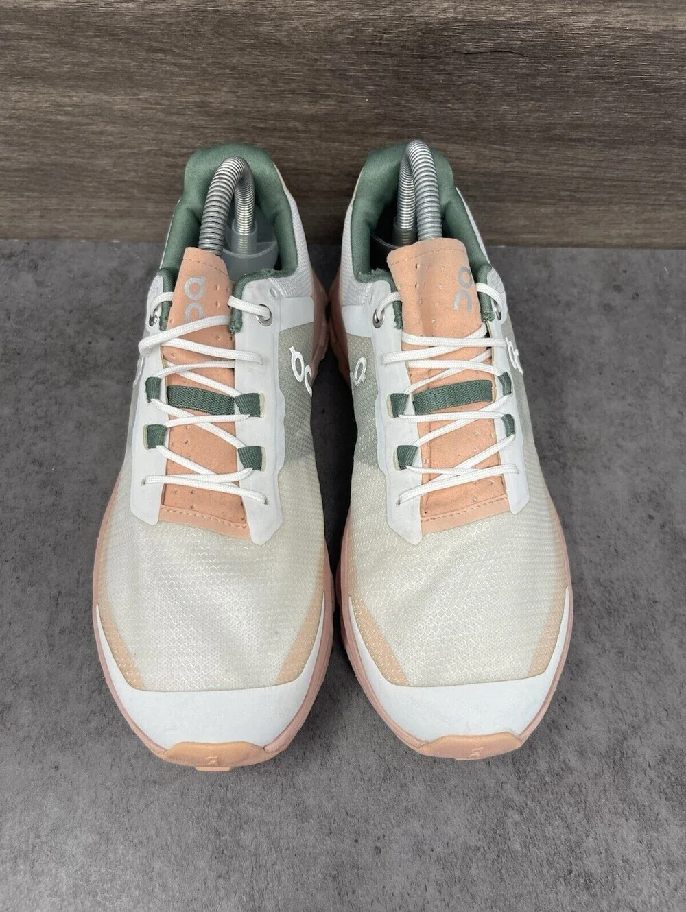 On Cloudvista Waterproof Peach Sage Womens Size 9 Trail Running Hiking Shoes